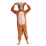 Sincere Party Gepard Onesie, Affe Onesie, Kuh Onesie Fleece Tier Onesie Kostüme und Spinne Oneise Kostüm für Unisex Kinder